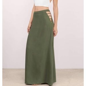 TOBI - Into You - Olive Maxi Skirt
